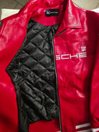 Aime Leon Dore × Porsche Red Leather Jacket