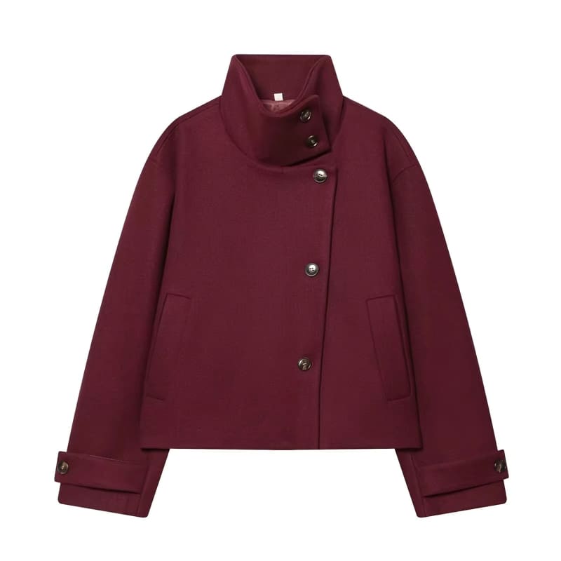 Heritage Pea Coat (Burgundy)