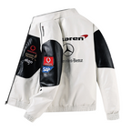 Vintage Leather McLaren Mercedes Jacket - Retro F1 Style