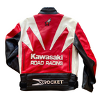 Kawasaki x Joe Rocket Racing Leather Jacket - Red and Black Edition