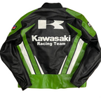 Kawasaki x Joe Rocket Racing Leather Jacket - Black and Green Edition