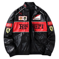 Vintage Ferrari F1 Leather Jacket - Red Edition