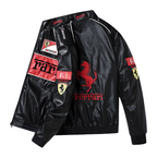 Vintage Ferrari F1 Leather Jacket - Red Edition