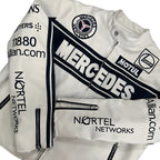 MERCEDES-BENZ White Leather Jacket