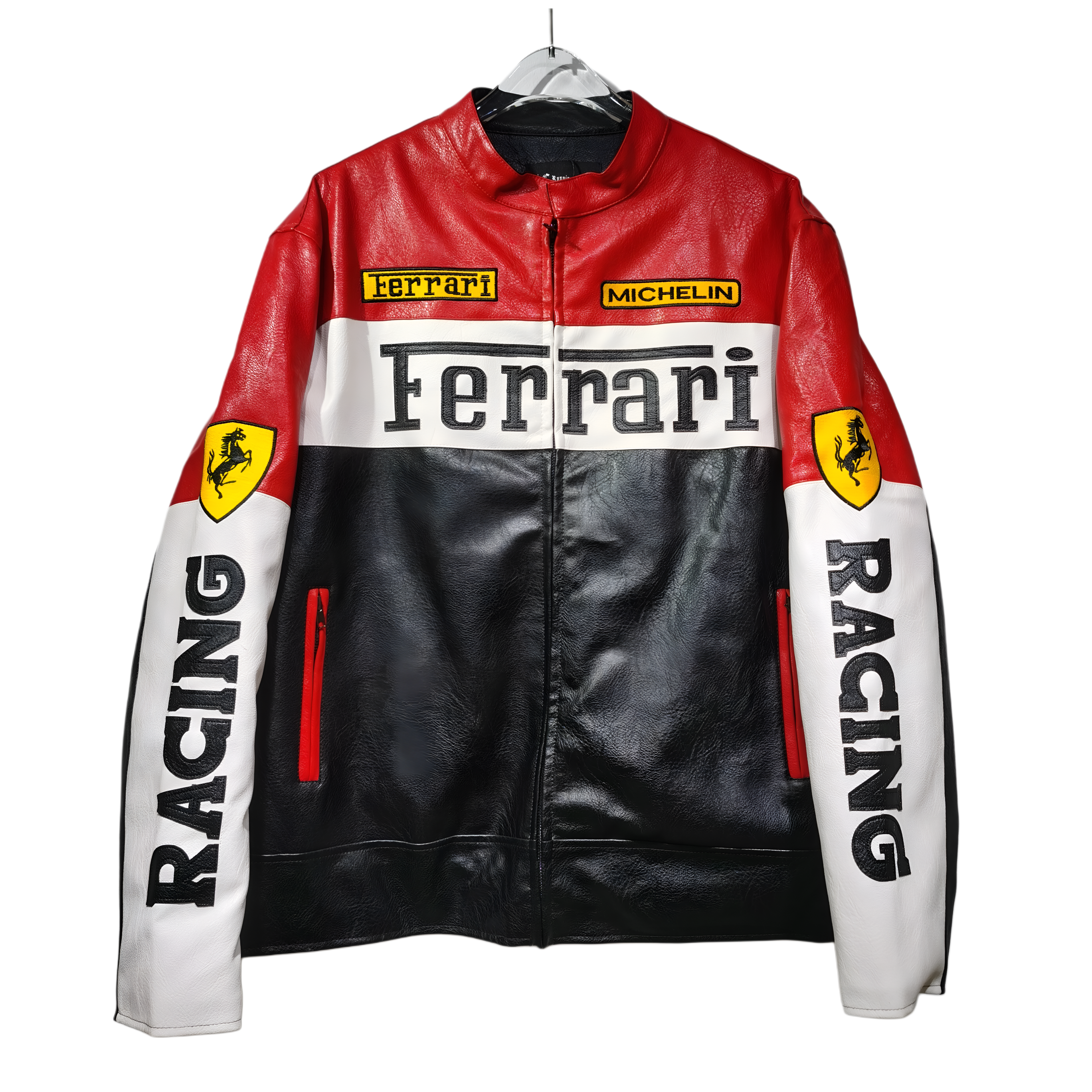 Ferrari Racing Biker Leather Jacket