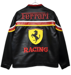 Vintage Ferrari Racing Leather Jacket - Retro F1 Style