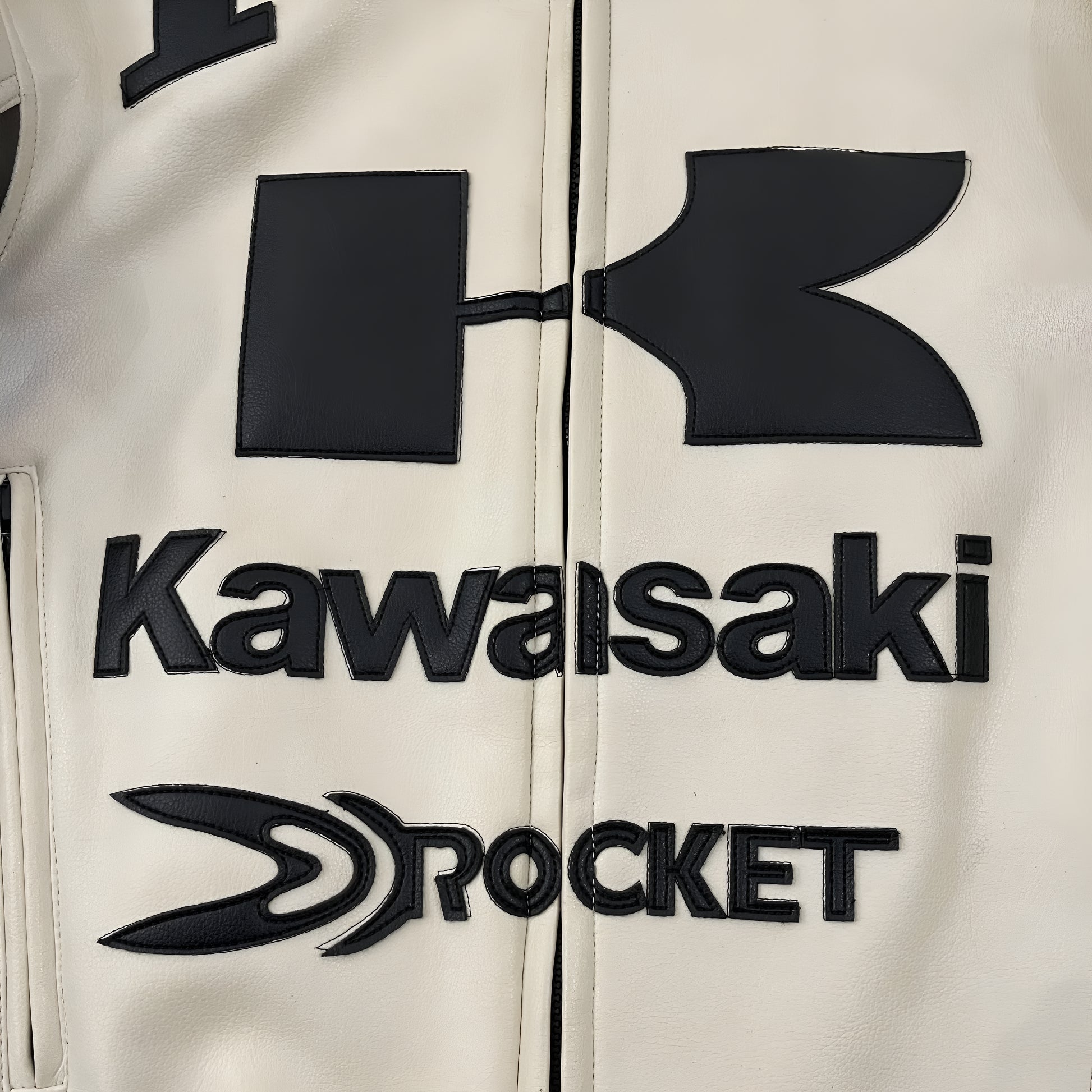 Kawasaki x Joe Rocket Racing Leather Jacket - White and Green Edition