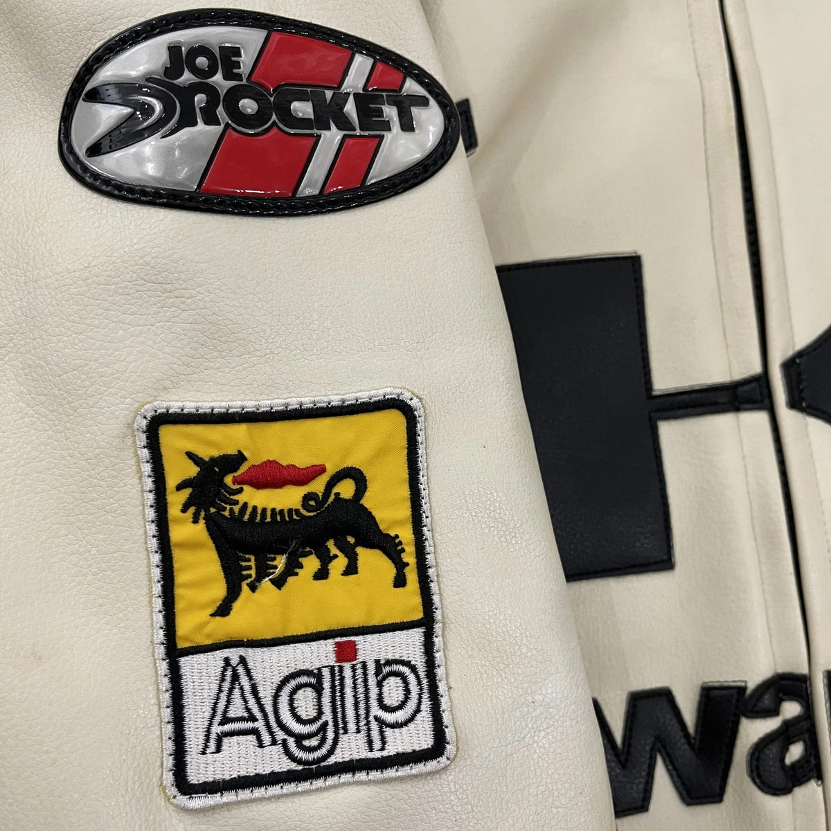 Kawasaki x Joe Rocket Racing Leather Jacket - White and Green Edition