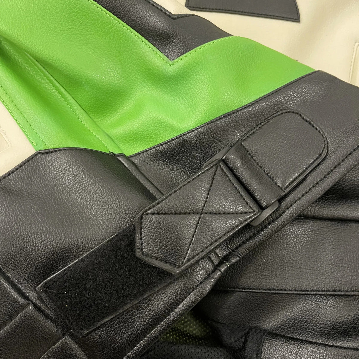 Kawasaki x Joe Rocket Racing Leather Jacket - White and Green Edition