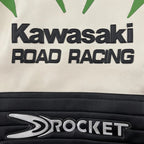 Kawasaki x Joe Rocket Racing Leather Jacket - White and Green Edition