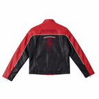 Ferrari F1 Leather Jacket - Black and Red Edition