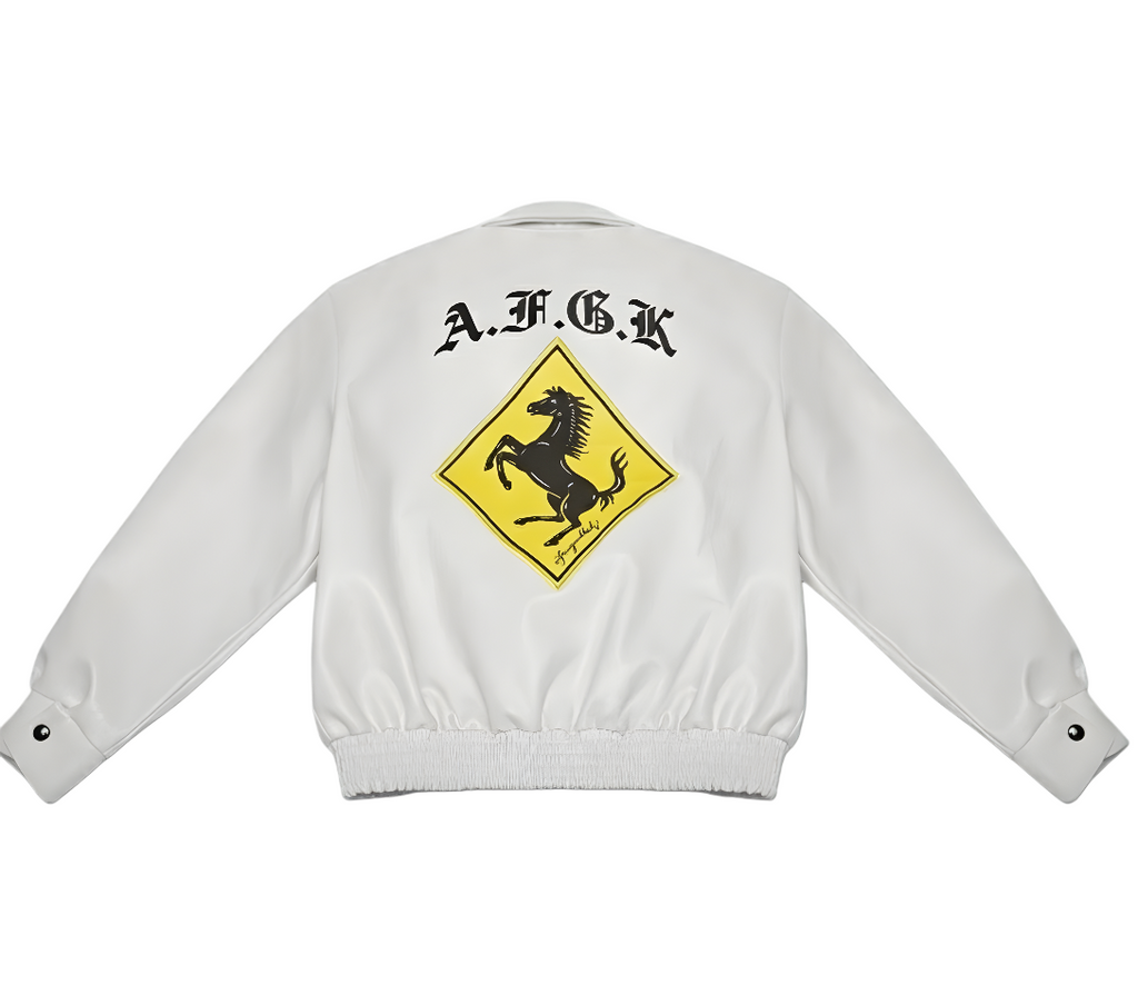 Doncare AFGK Ferrari Leather Jacket - White Edition