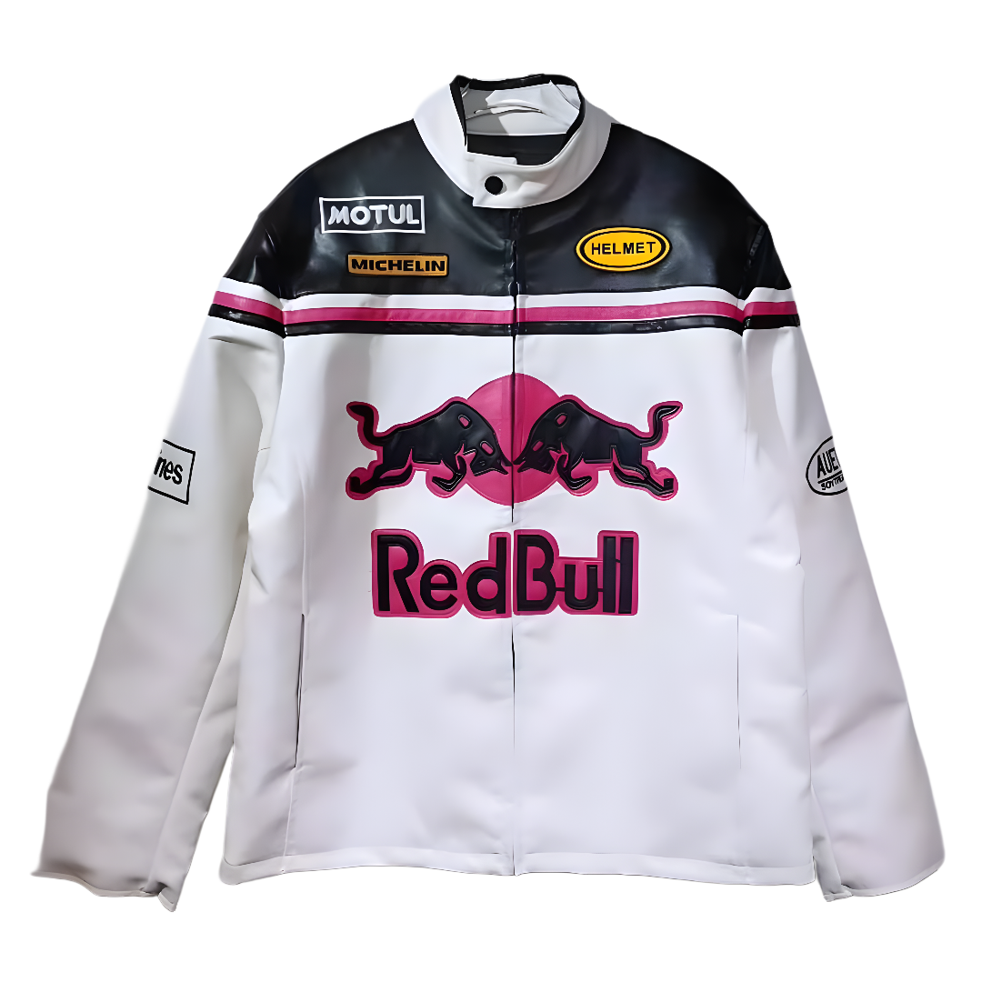 Red Bull F1 Leather Jacket - Pink Edition