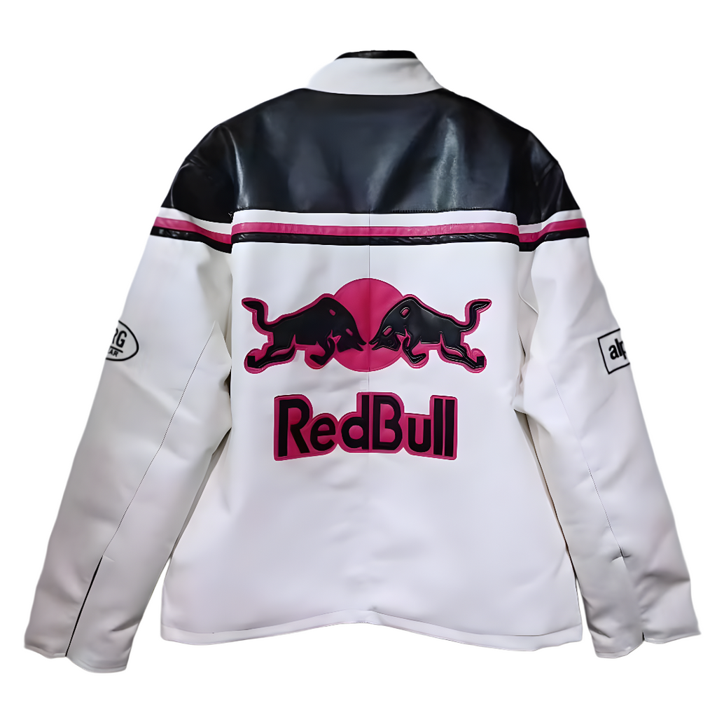 Red Bull F1 Leather Jacket - Pink Edition