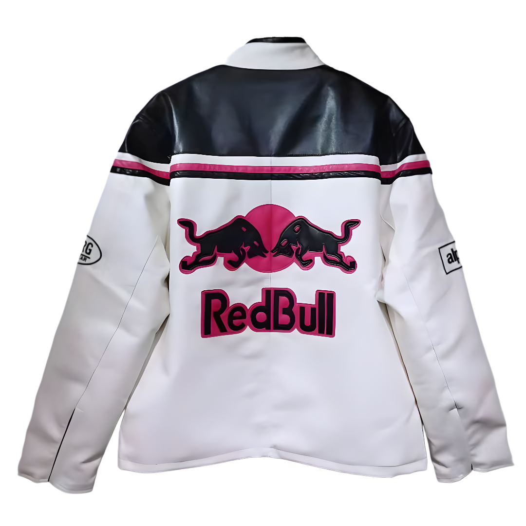 Red Bull F1 Leather Jacket - Pink Edition
