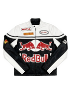 Red Bull F1 Leather Jacket - Black and White Edition