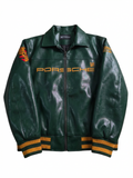 Aime Leon Dore × Porsche Green Leather Jacket