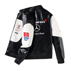 McLaren Mercedes Vintage Leather Jacket - Retro F1 Style
