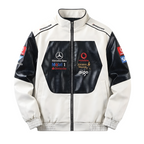 Vintage Leather McLaren Mercedes Jacket - Retro F1 Style