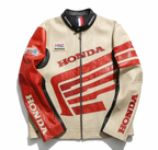 Honda Racing Corporation Leather Jacket - Retro Motorsport Style
