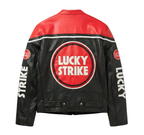Lucky Strike Racing Leather Jacket - Red Edition