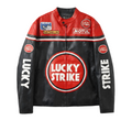 Lucky Strike Racing Leather Jacket - Red Edition