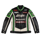 Kawasaki x Joe Rocket Racing Leather Jacket - Black and Green Edition