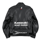 Kawasaki x Joe Rocket Racing Leather Jacket - Black and Green Edition