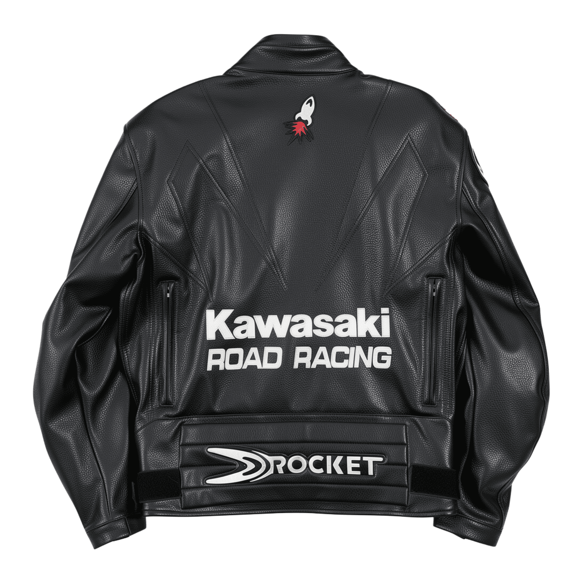 Kawasaki x Joe Rocket Racing Leather Jacket - Black and Green Edition