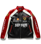 Ferrari F1 Racing Style Leather Jacket - Collector's Edition