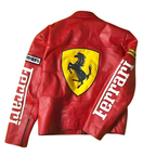 Exclusive Ferrari F1 Racing Style Leather Jacket