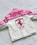 Kimi Ferrari F1 Leather Jacket - Pink Edition