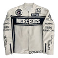 MERCEDES-BENZ White Leather Jacket