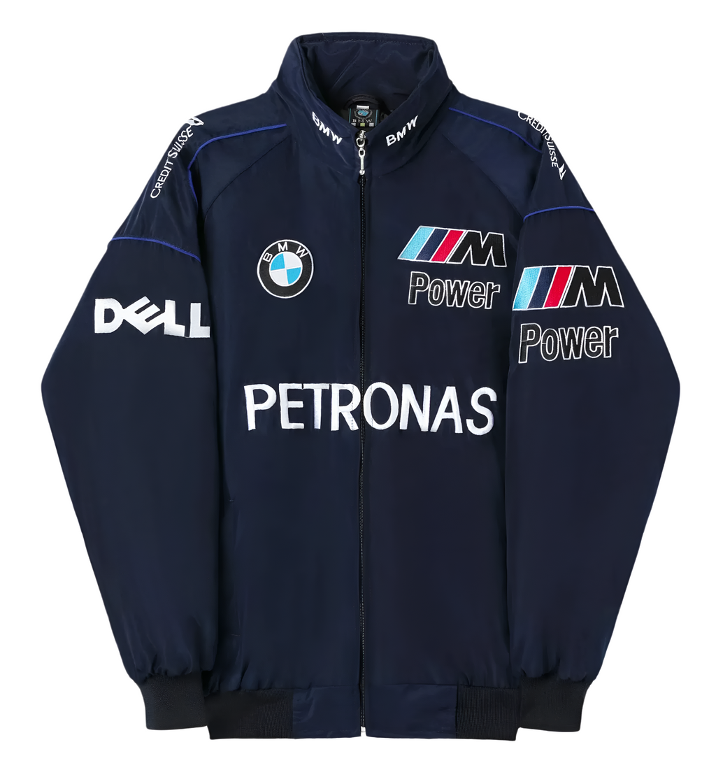 Vintage Blue BMW Racing Jacket