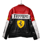 Ferrari Racing Biker Leather Jacket