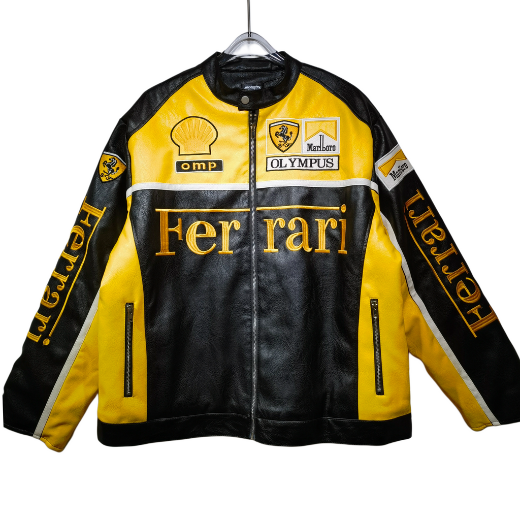 Ferrari F1 Olympus Leather Jacket - Yellow Edition