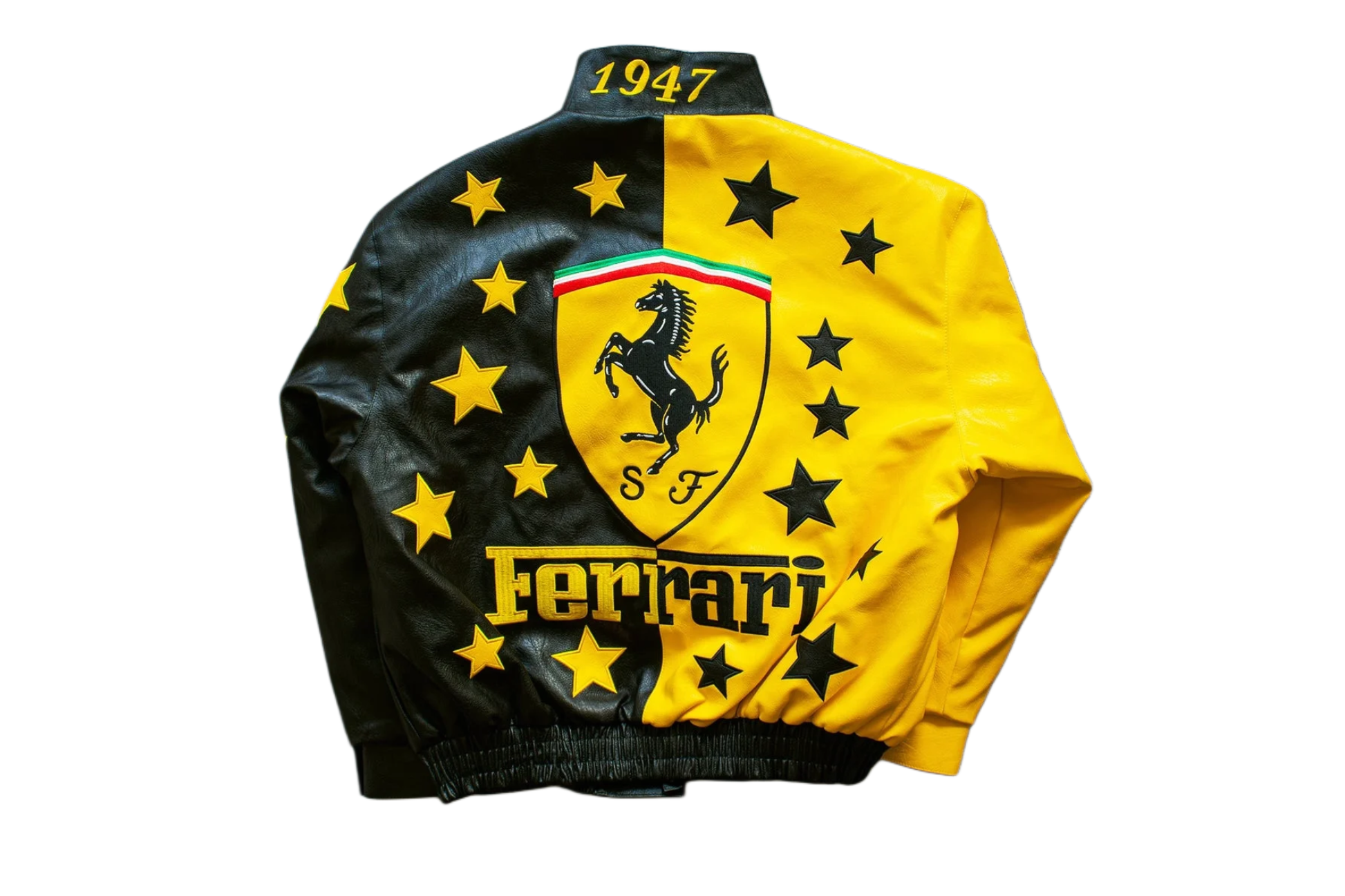 Ferrari Racing Bomber Leather Jacket - Enzo Ferrari Edition