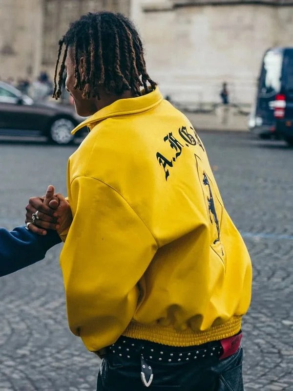 Doncare AFGK Ferrari Leather Jacket - Yellow Edition
