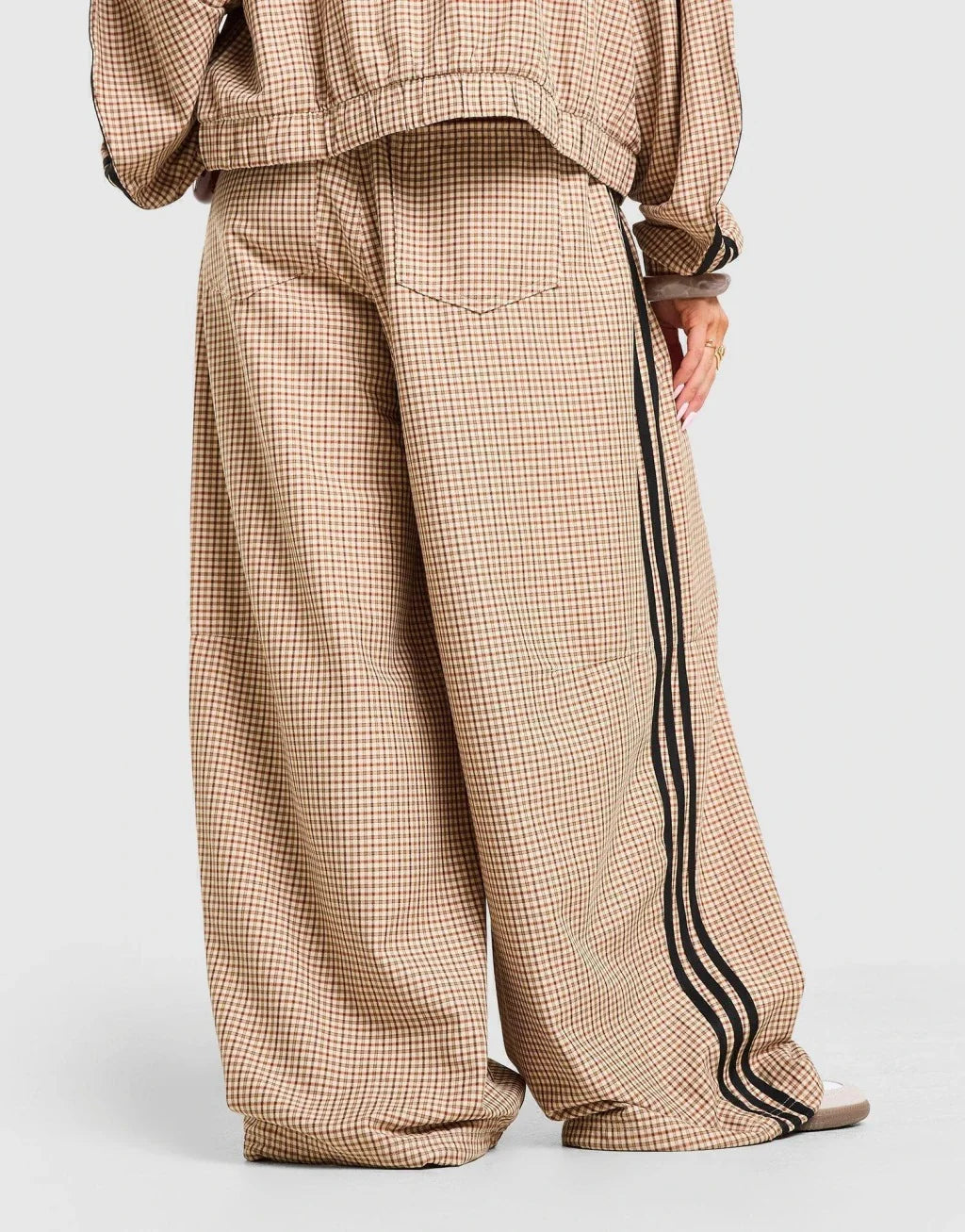 Adidas Originals Chaqueta Deportiva de Cuadros - Beige