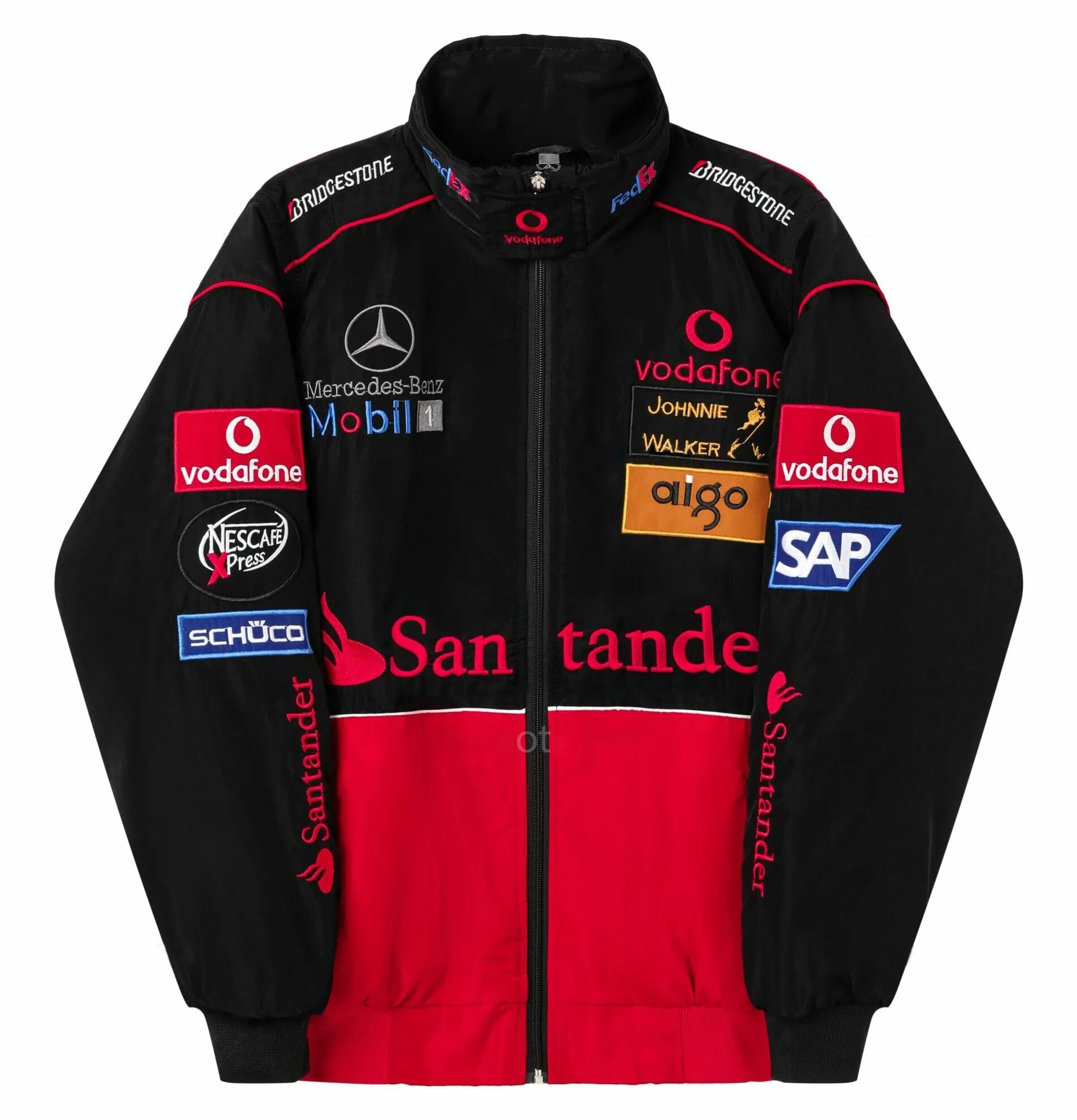 Mercedes F1 Vintage Racing Jacket - Red