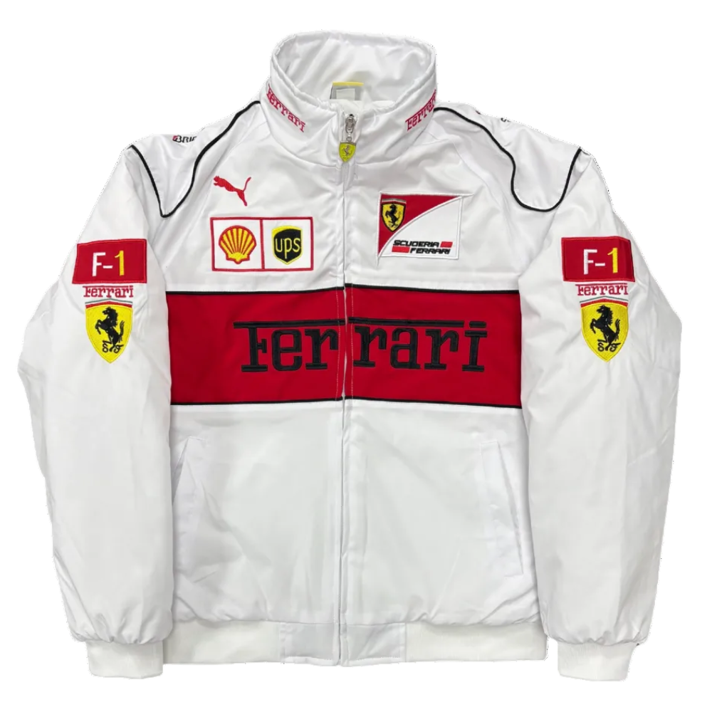 Ferrari F1 Vintage Racing Jacket - White