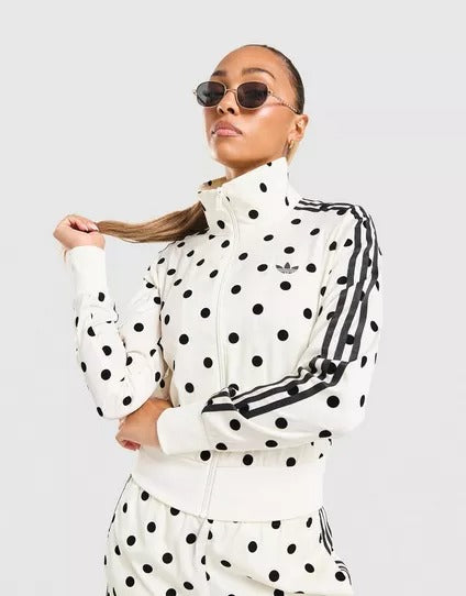 Chaqueta Adidas Originals de Lunares – Blanco