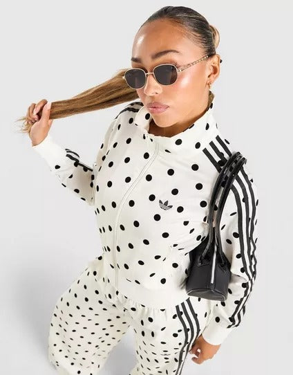 Chaqueta Adidas Originals de Lunares – Blanco