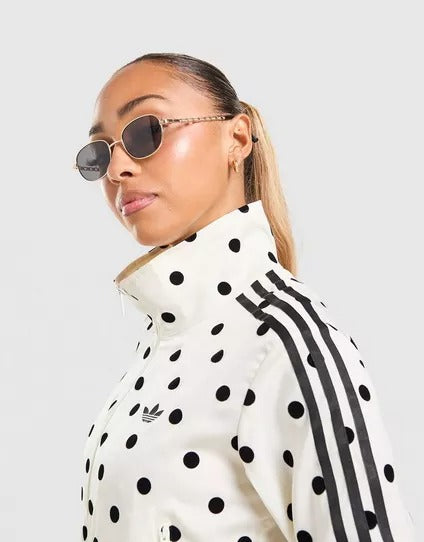Chaqueta Adidas Originals de Lunares – Blanco