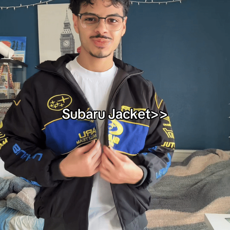 Subaru Rally Vintage Racing Jacket - Black Edition