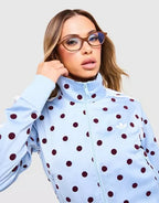 Chaqueta Adidas Originals de Lunares – Azul