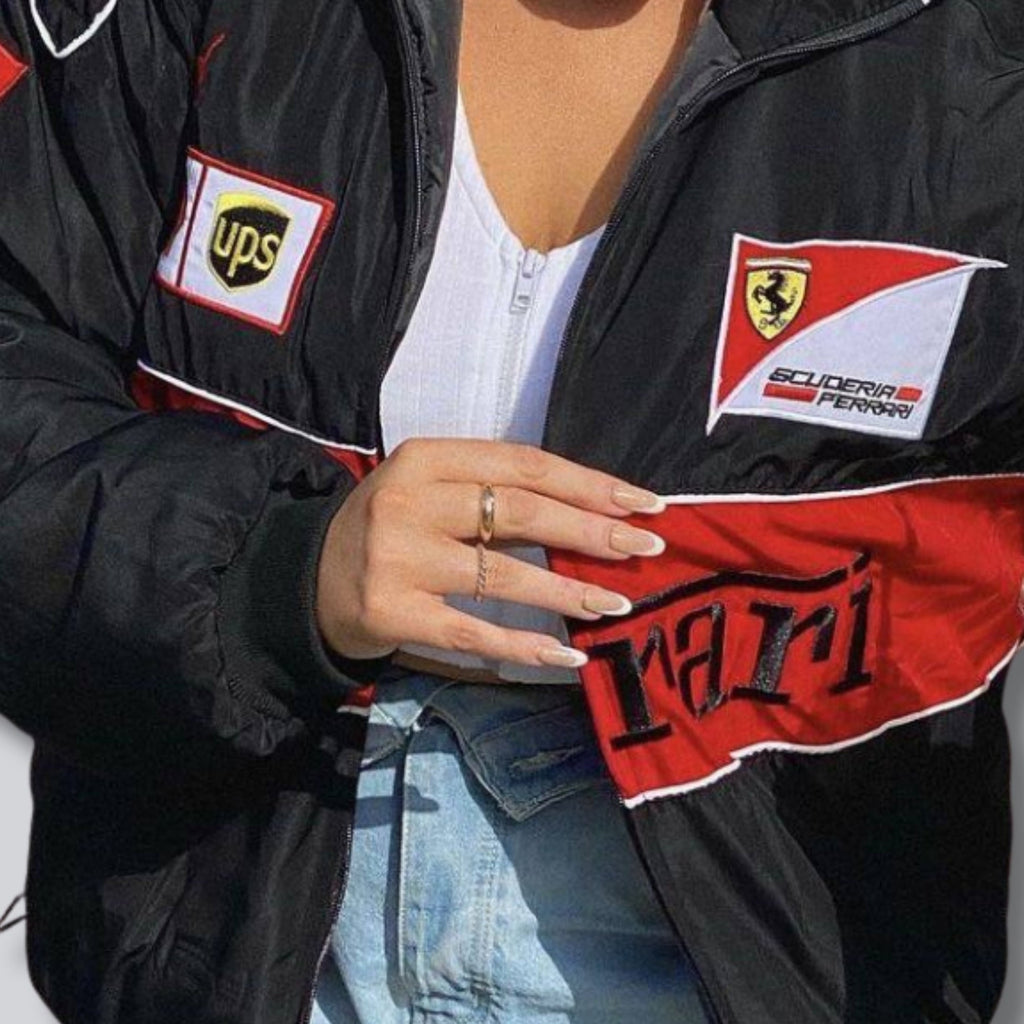 Ferrari F1 Vintage Racing Jacket - Black Edition