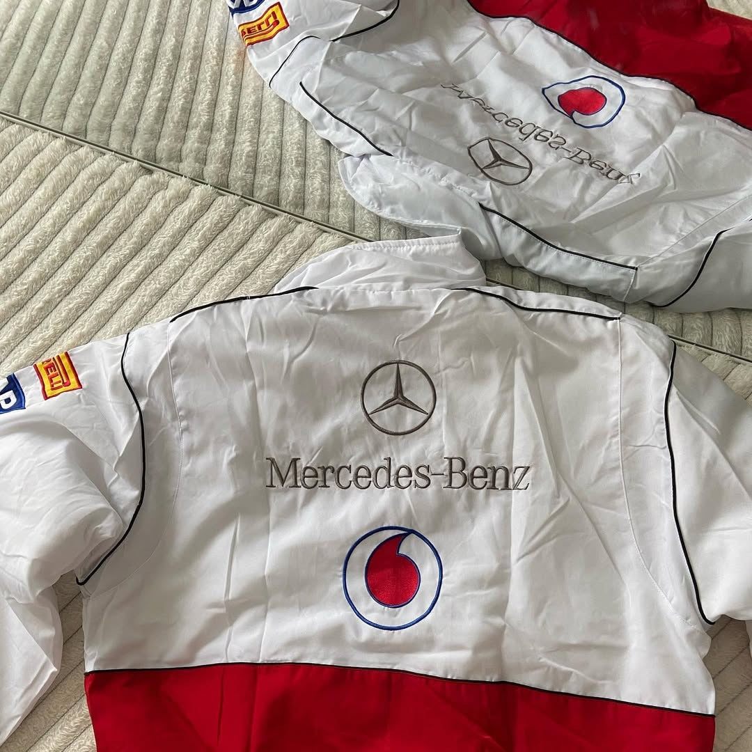 Mercedes F1 Vintage Racing Jacket - white