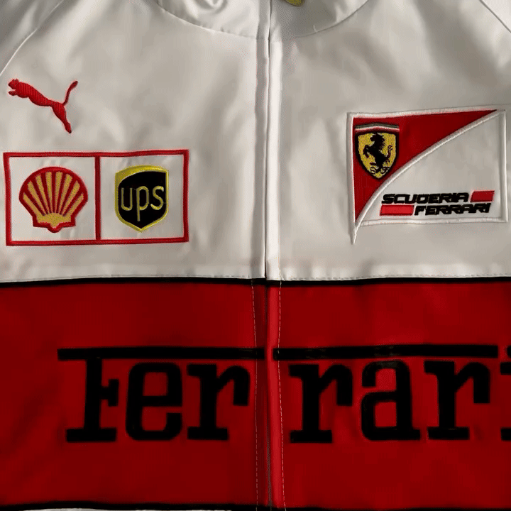 Ferrari F1 Vintage Racing Jacket - White