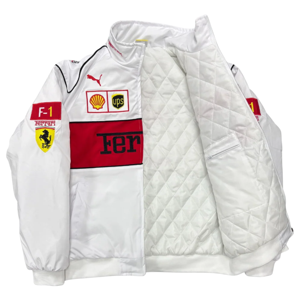 Ferrari F1 Vintage Racing Jacket - White